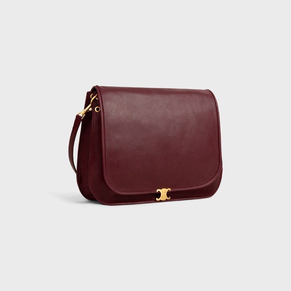 Celine Soft Triomphe Besace in Supple Shiny Lambskin