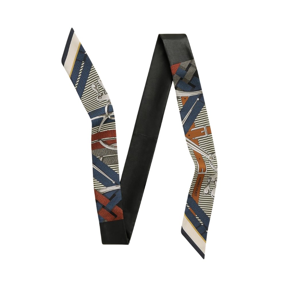 Hermès Mors a Jouets Chemise Long Leather Twilly