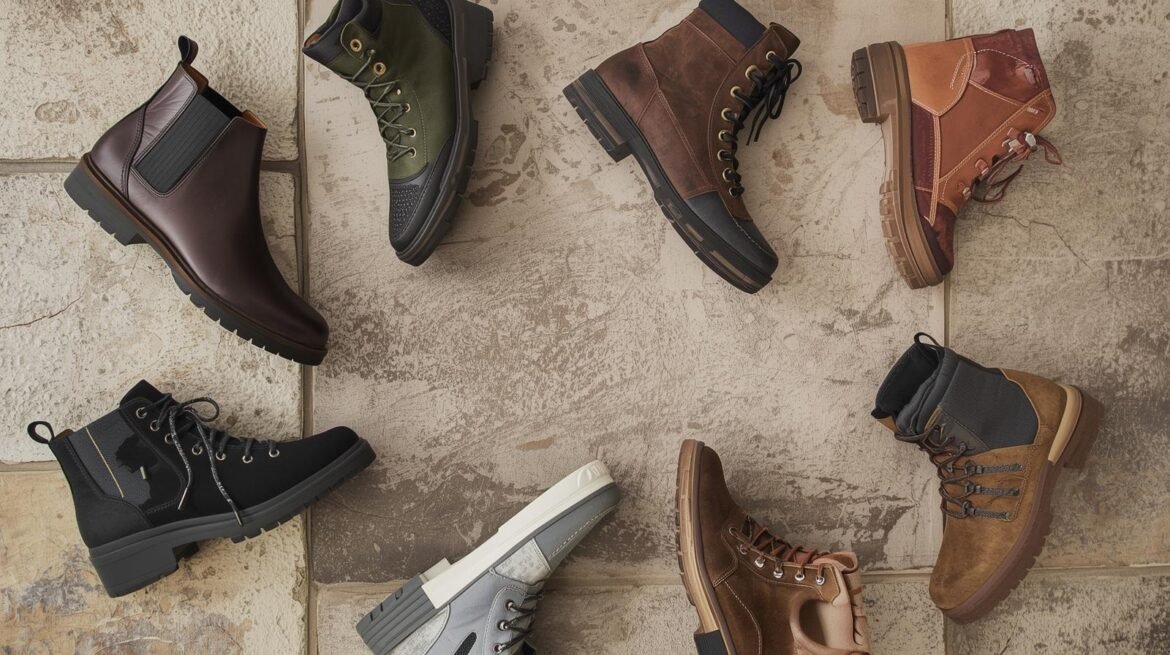 Variety of stylish winter shoes for men