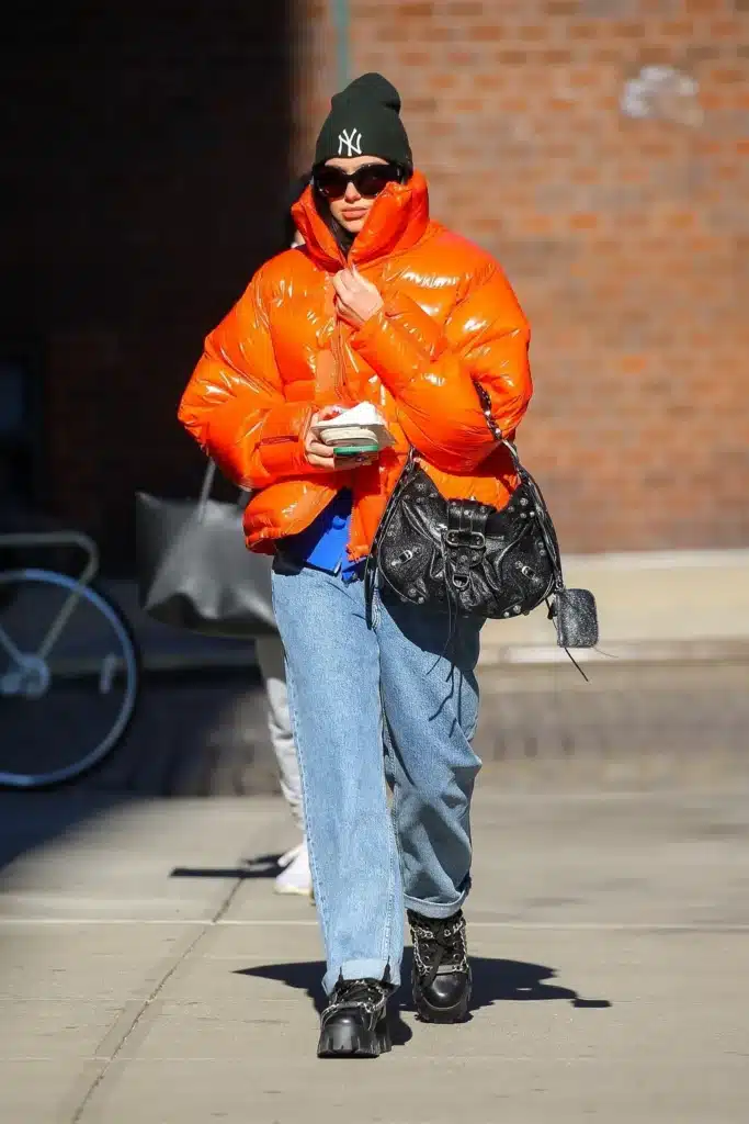 Dua Lipa wearing Balenciaga's Le Cagole.