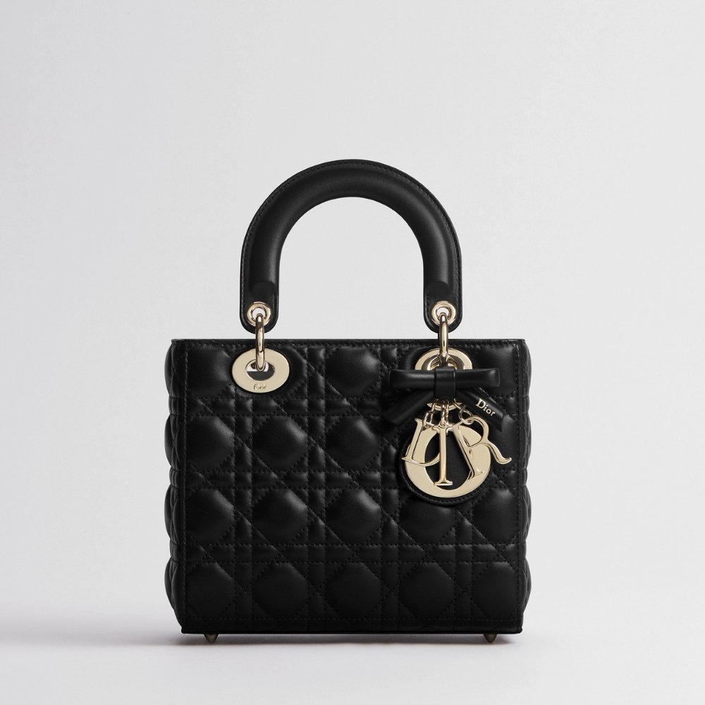 Lady Dior Small – Black Calfskin