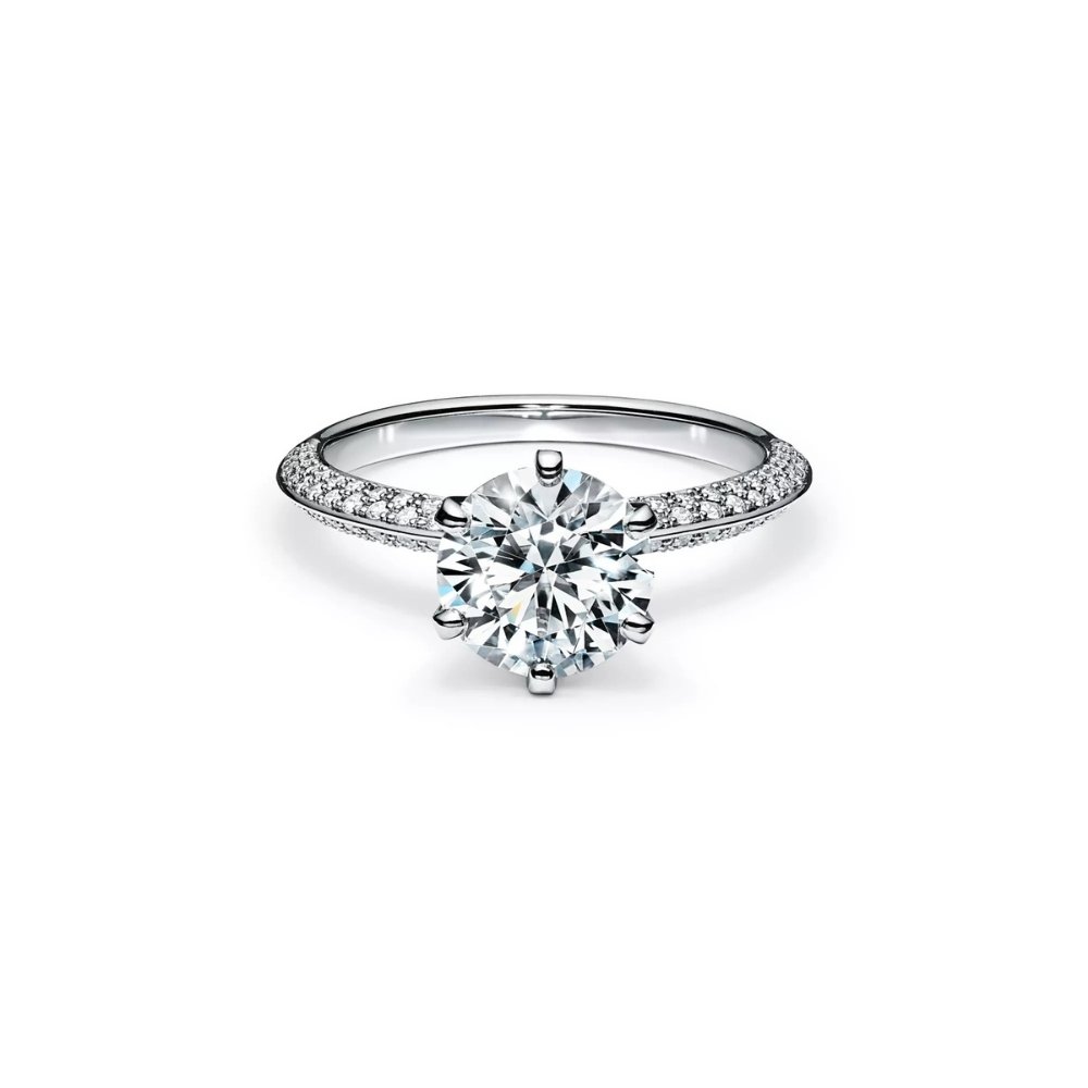 Pavé Tiffany® Setting in Platinum
