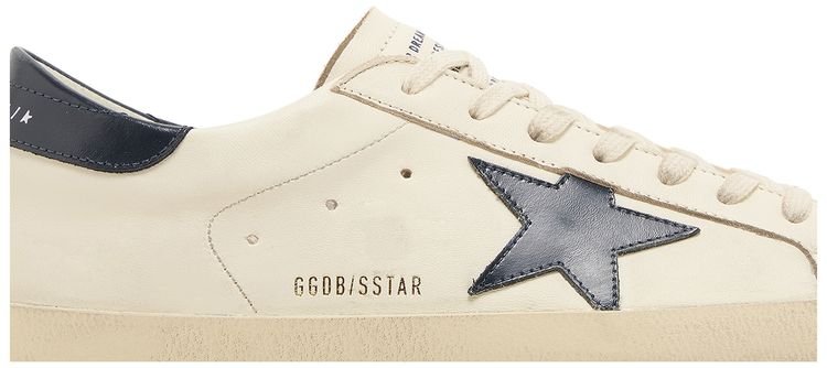 Rear view of Golden Goose sneakers showing distressed leather and reinforced heel tabs