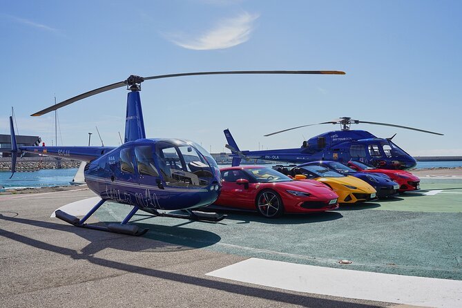 Barcelona supercar drive and helicopter flight experience