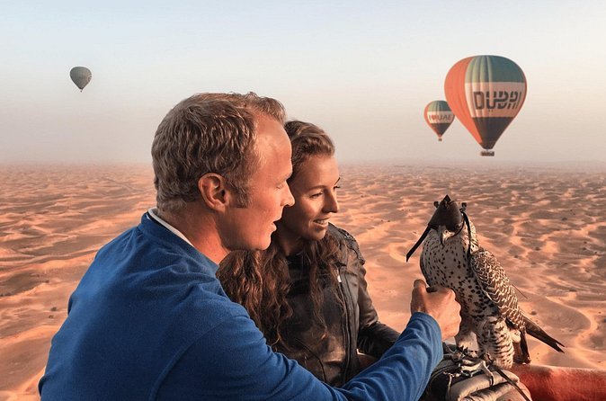 Luxury sunrise hot-air balloon flight in Dubai desert