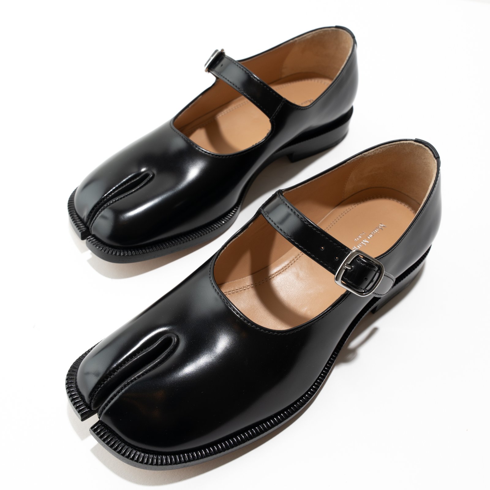 Black Maison Margiela Tabi Mary Jane shoes