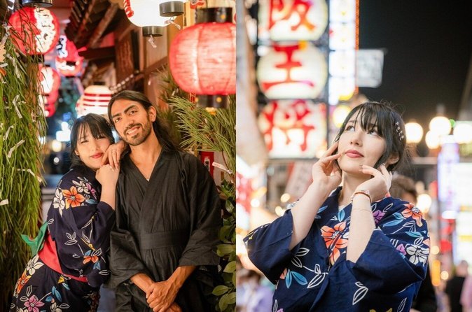 Professional travel photoshoot through colourful Osaka neighbourhoods