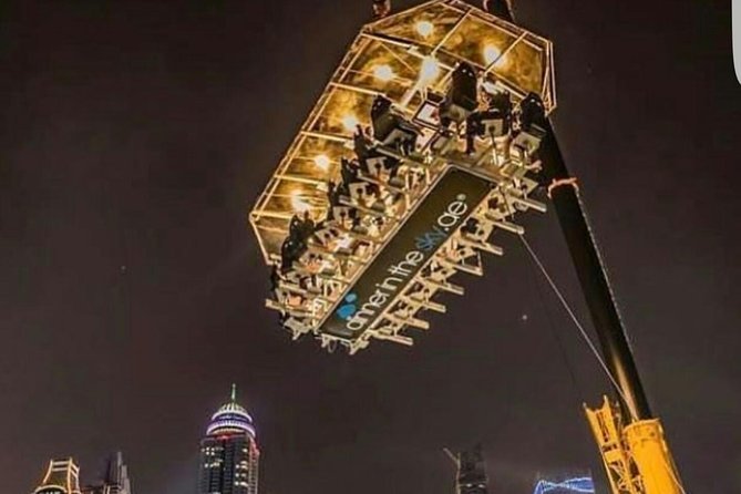 Dinner in the Sky aerial dining platform in Dubai