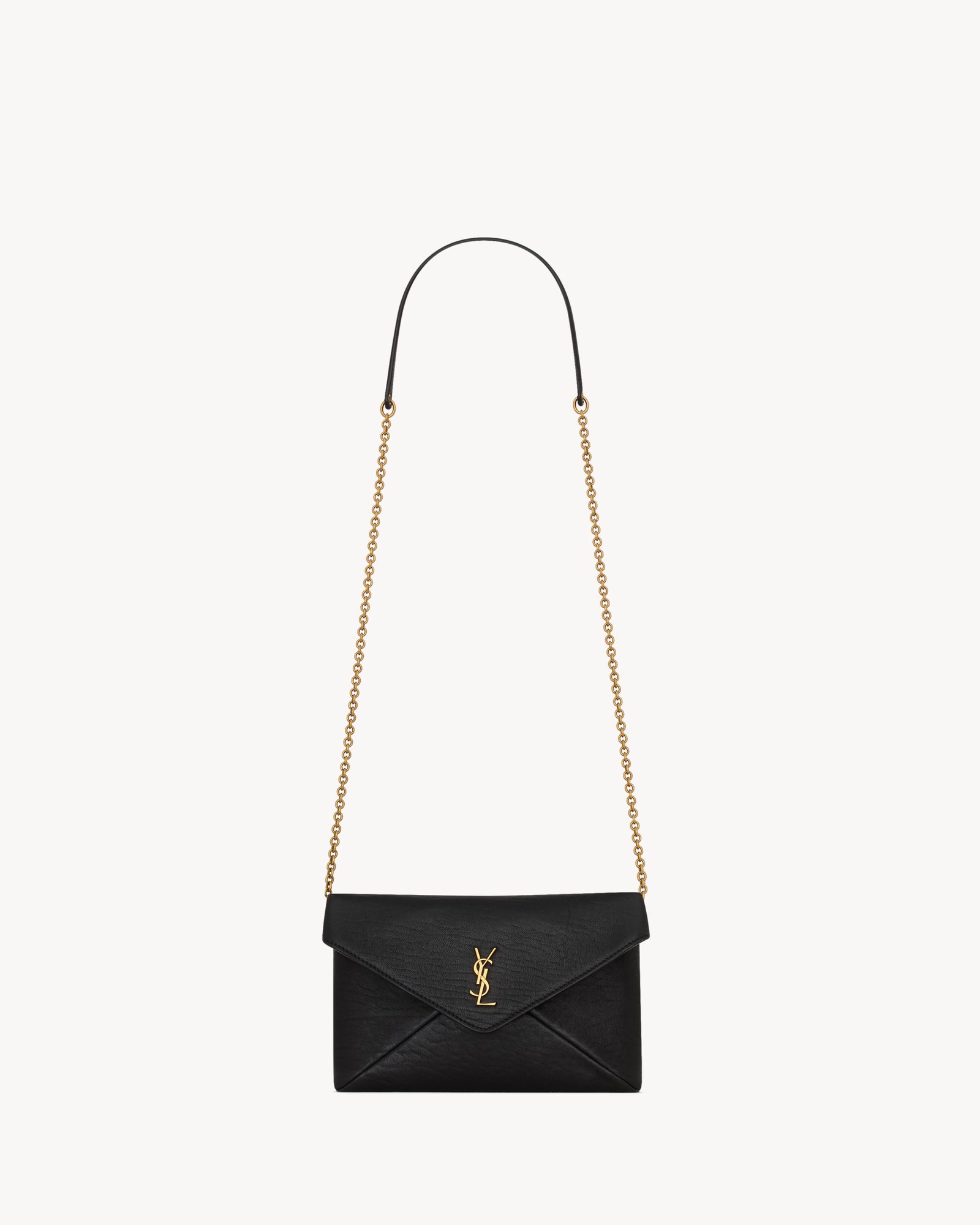 Black Saint Laurent Cassandre Small Chain Pouch