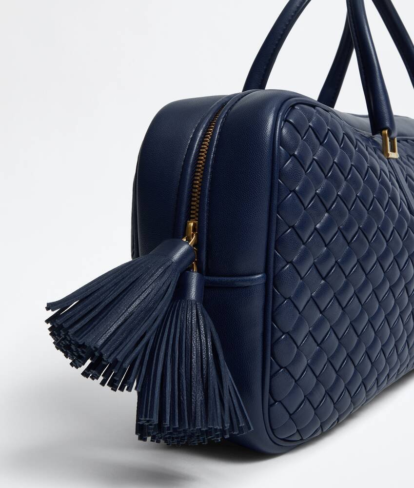 Bottega Veneta Small Elio in Petroleum shown in a product detail photograph
