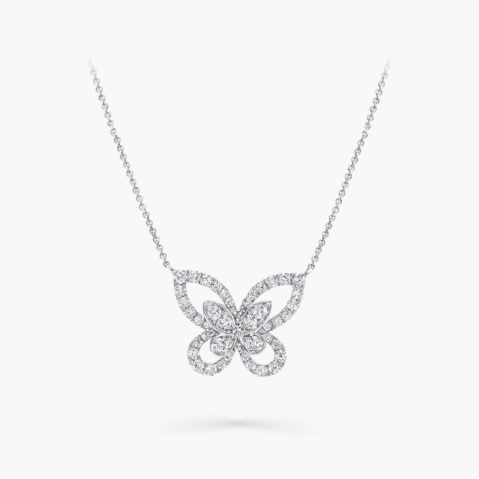 Graff Butterfly diamond pendant in white gold.