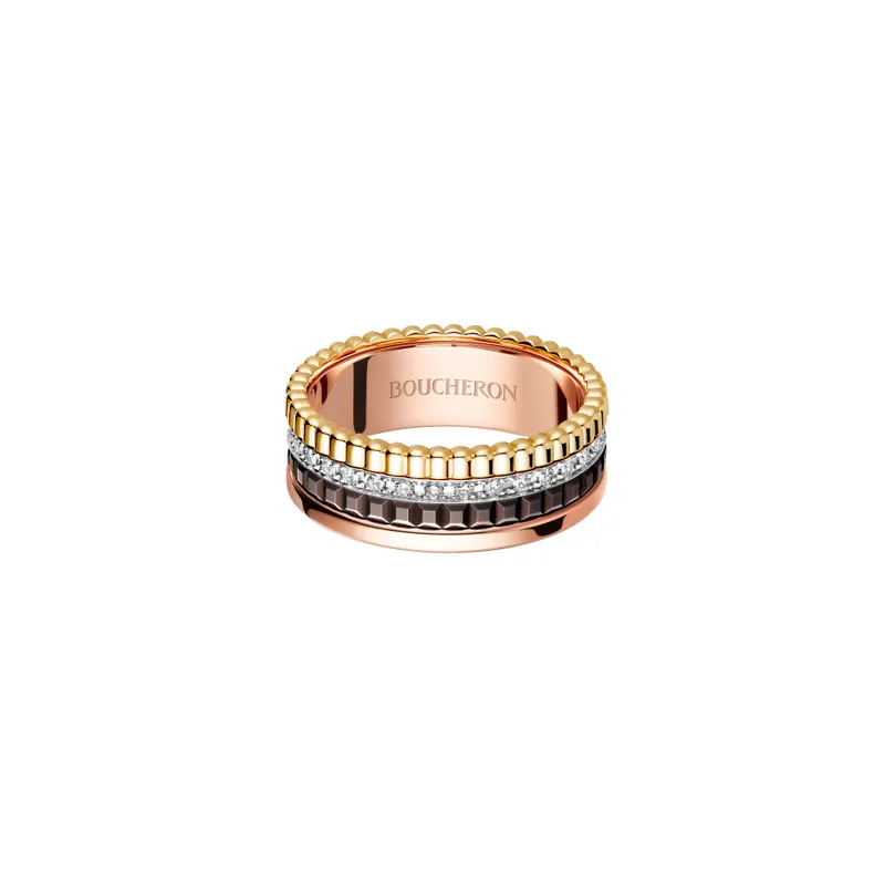 Quatre Classique Diamond-Paved Small Ring