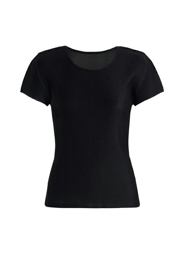 Black Pleats Please Issey Miyake Mist Basics top on a clean background