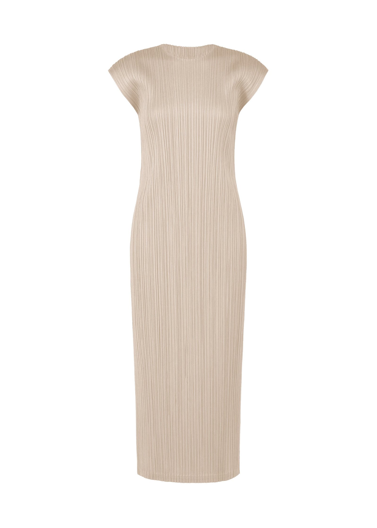 Pleats Please Issey Miyake sculptural brown Swing Solid dress