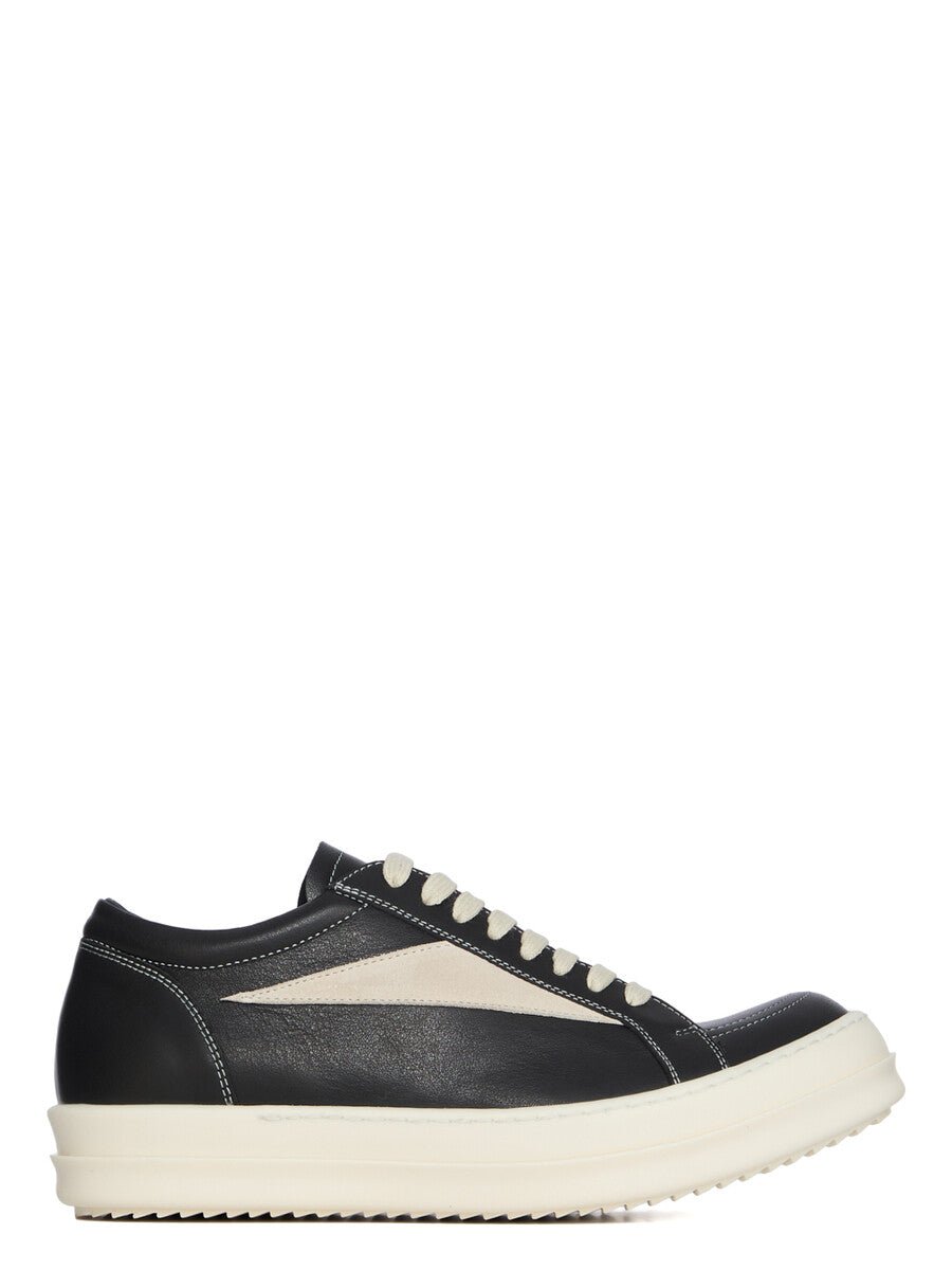 Vintage Sneaks In Black And Milk Leather