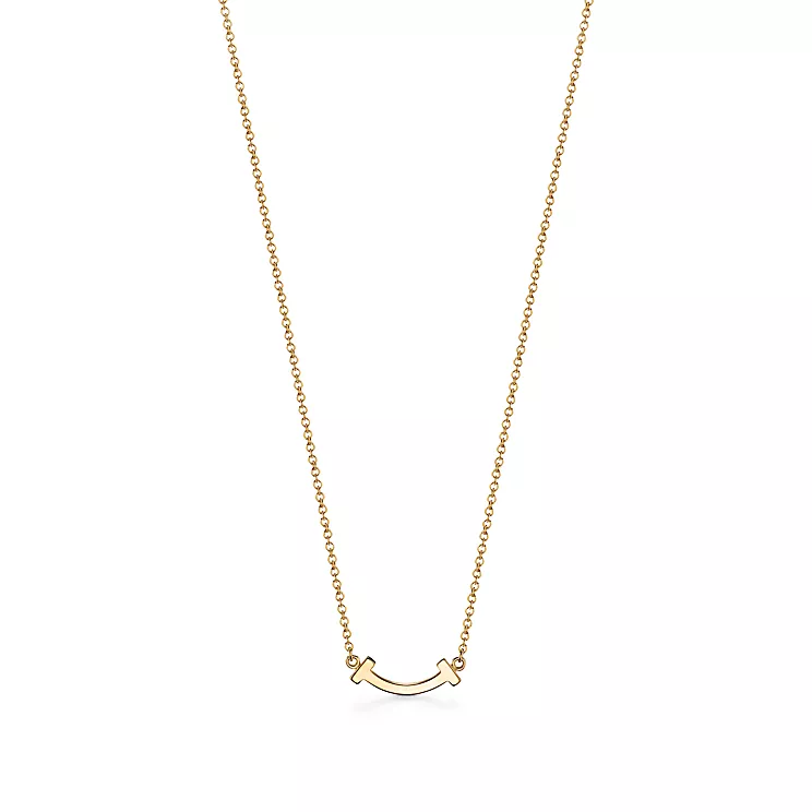 Tiffany T Smile Pendant, Mini, Yellow Gold