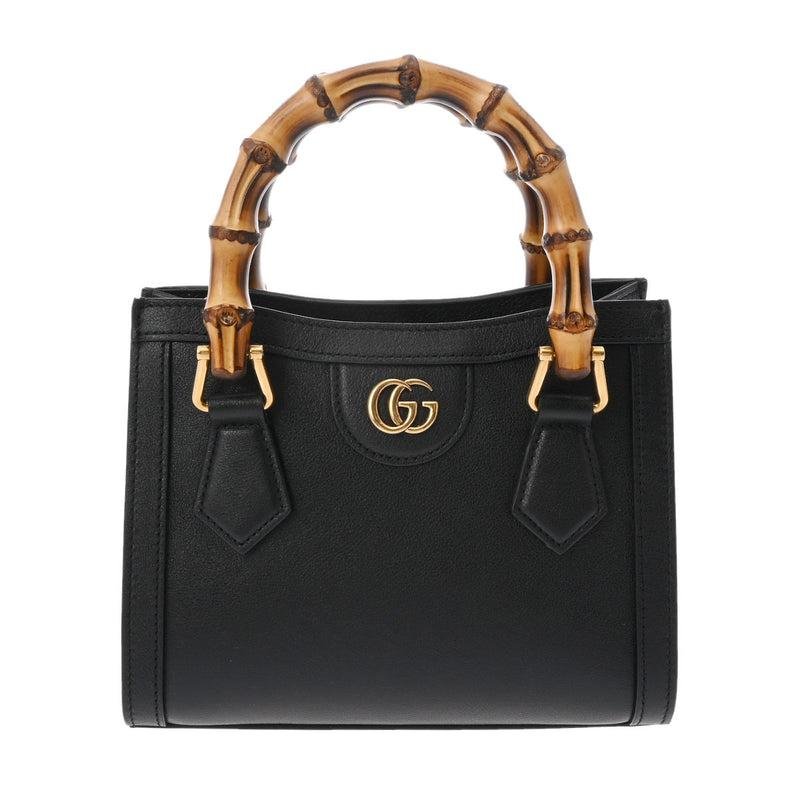 Gucci Diana Small Tote in Black Leather