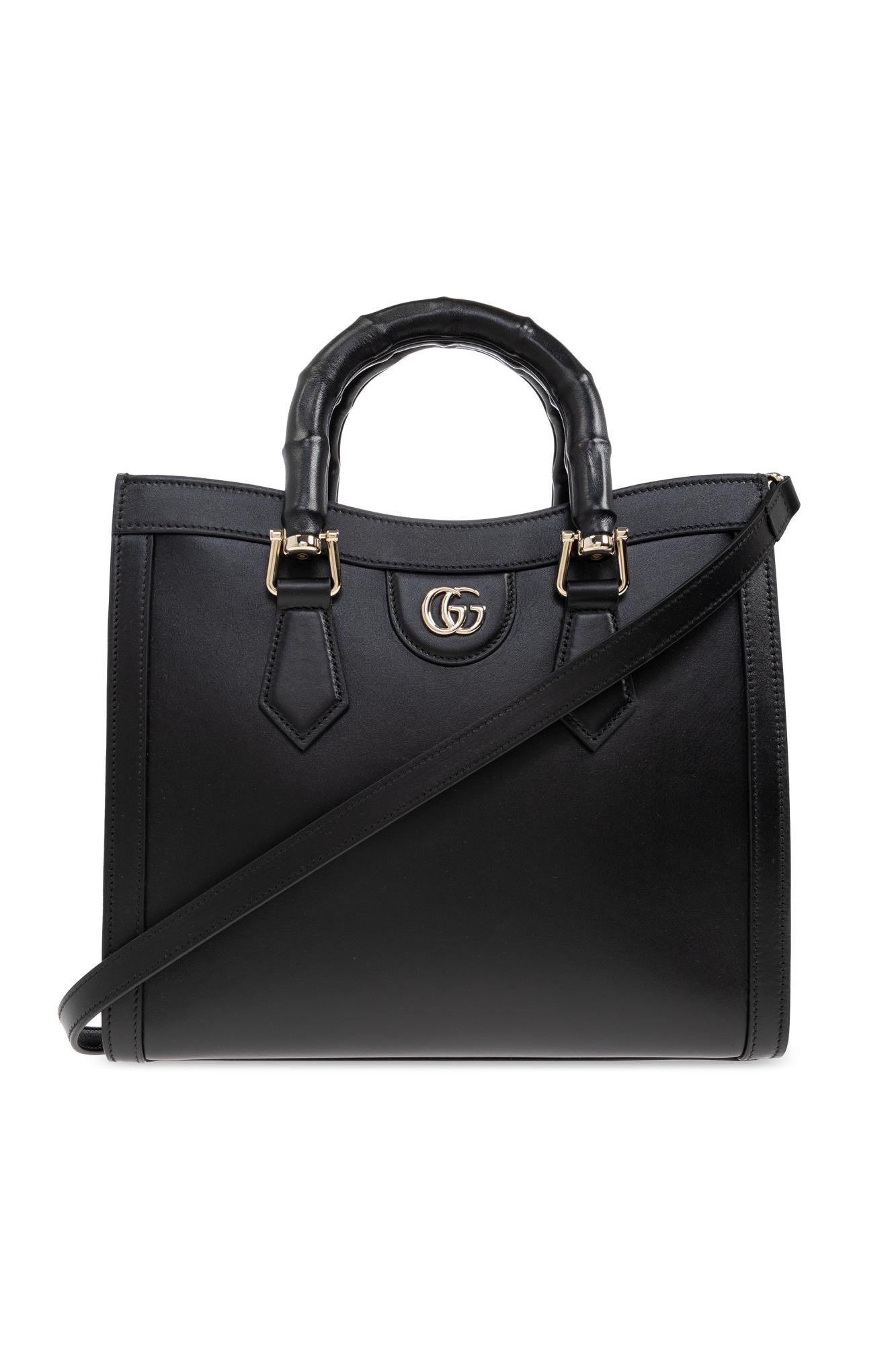 Gucci Diana Medium Tote in Black Leather