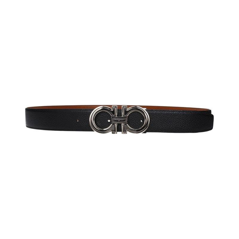 Single Gancini Leather Belt