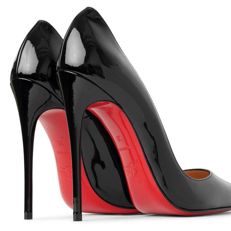 Black patent Christian Louboutin So Kate pumps with red lacquered soles.