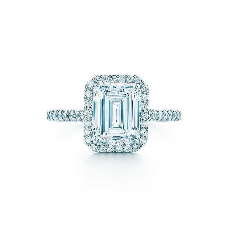 Tiffany Soleste Emerald-Cut Halo Ring