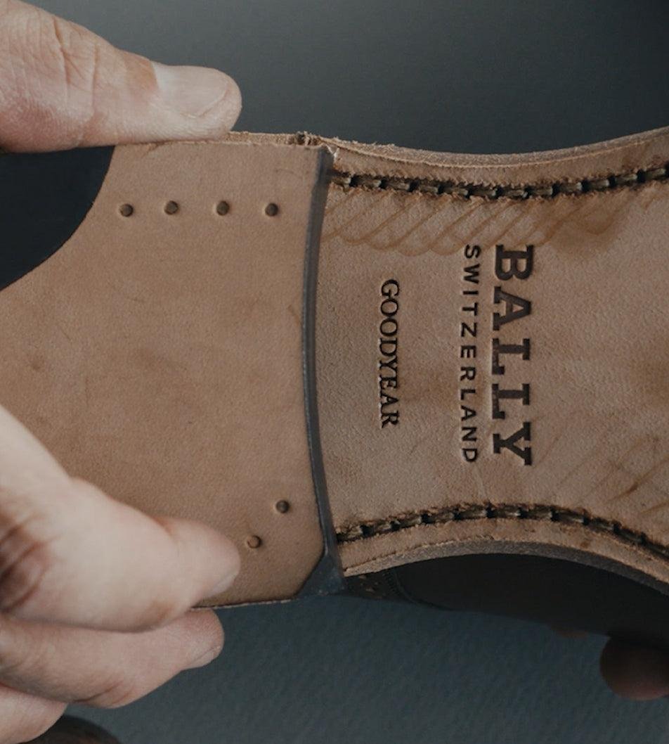 Leather and construction details across Bally men’s footwear.
