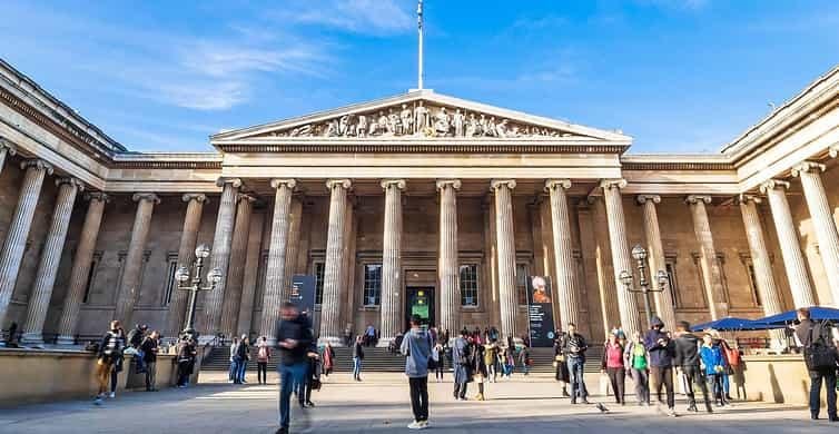 Morning visitors entering the British Museum in London