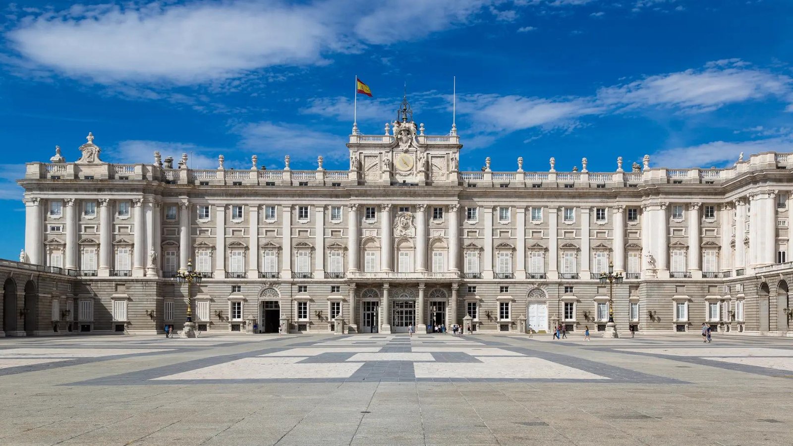 Baroque and neoclassical façade of the Royal Palace of Madrid