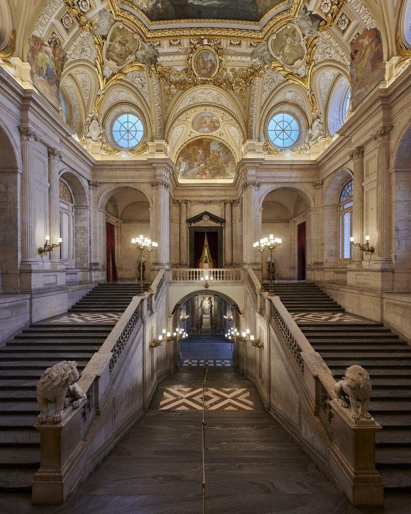 Grand Staircase inside the Royal Palace of Madrid