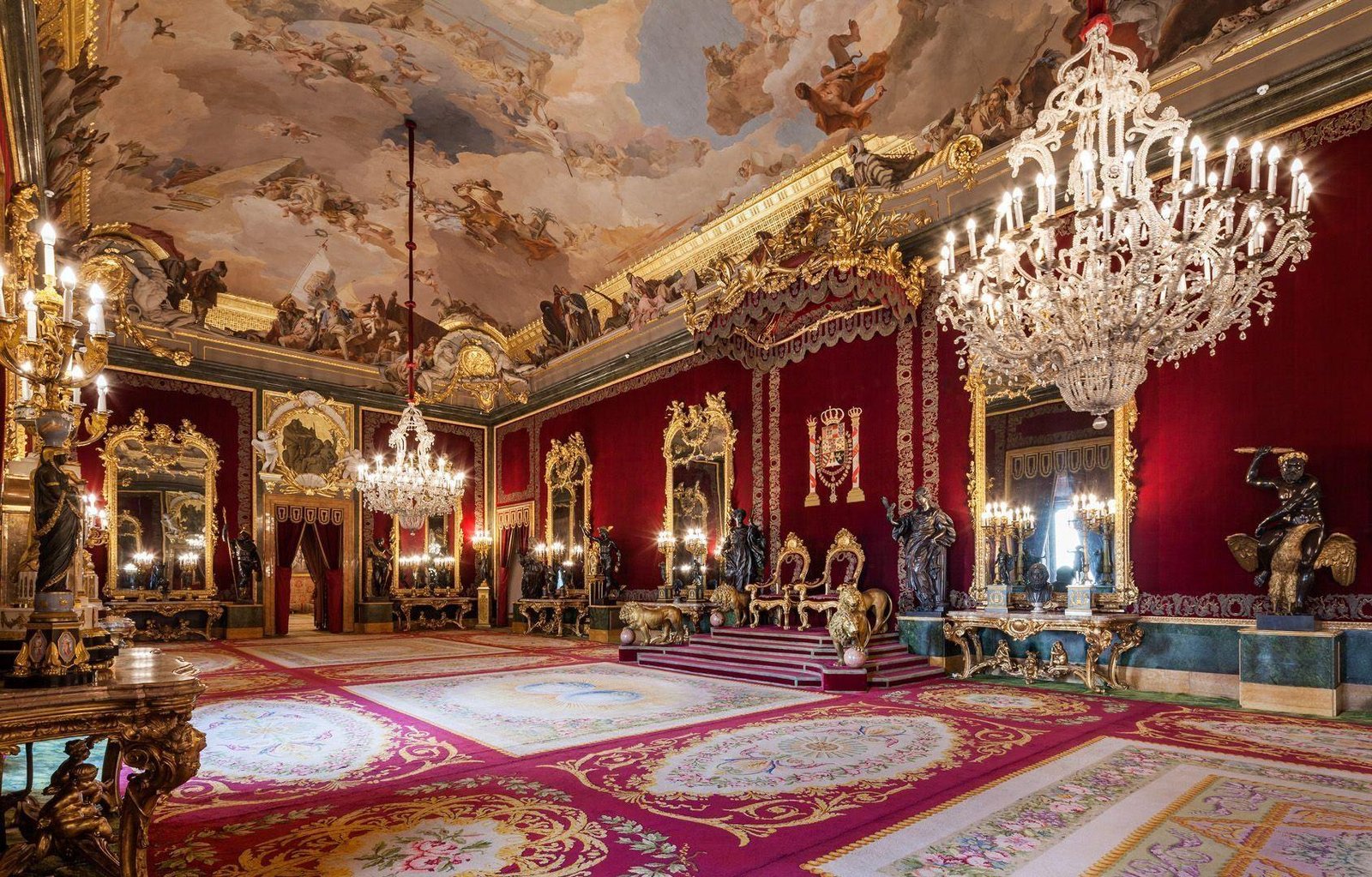 Ceremonial rooms inside the Royal Palace of Madrid