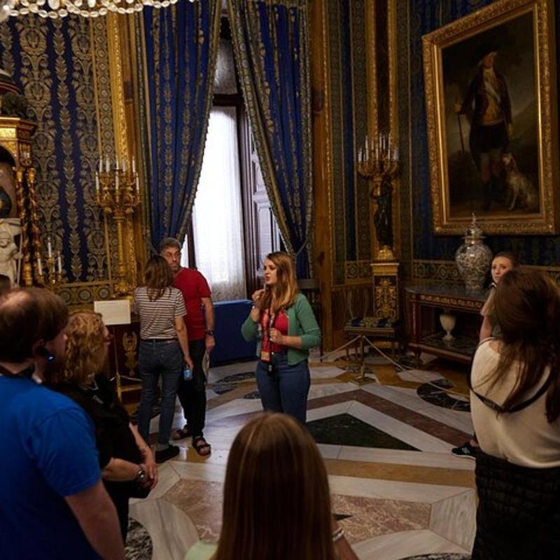 Small guided group visiting the Royal Palace of Madrid