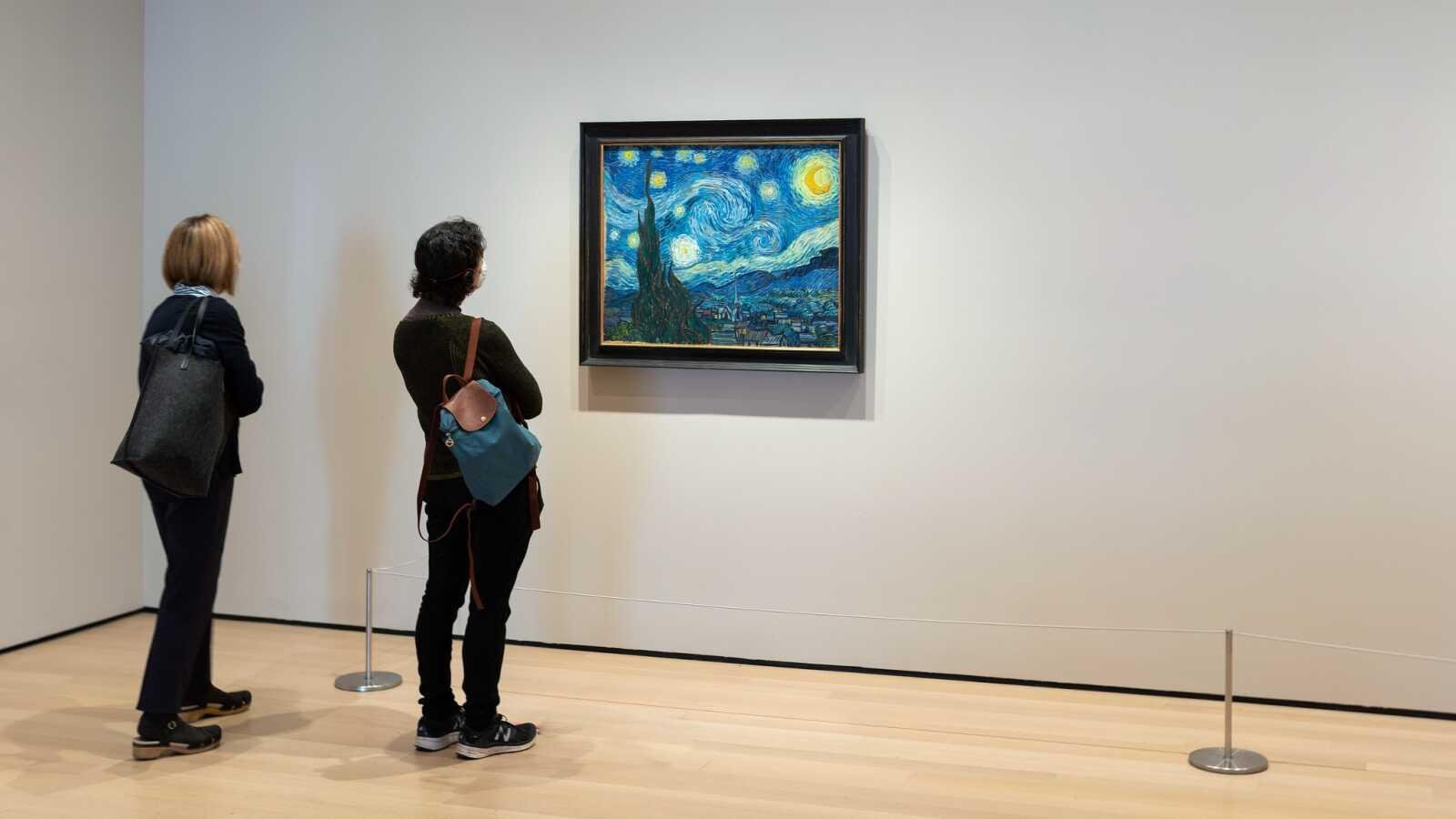 Famous paintings displayed at the Museum of Modern Art