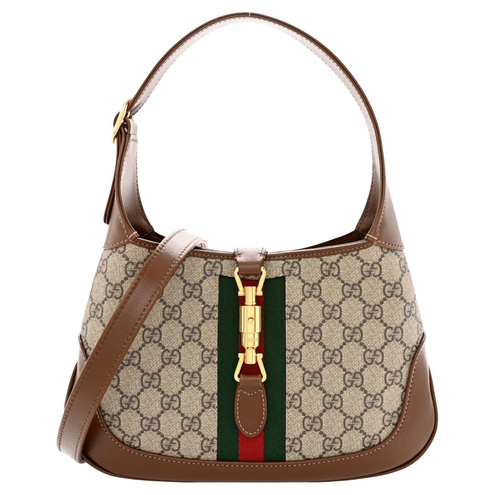 Jackie 1961 Sand GG Canvas Medium Bag