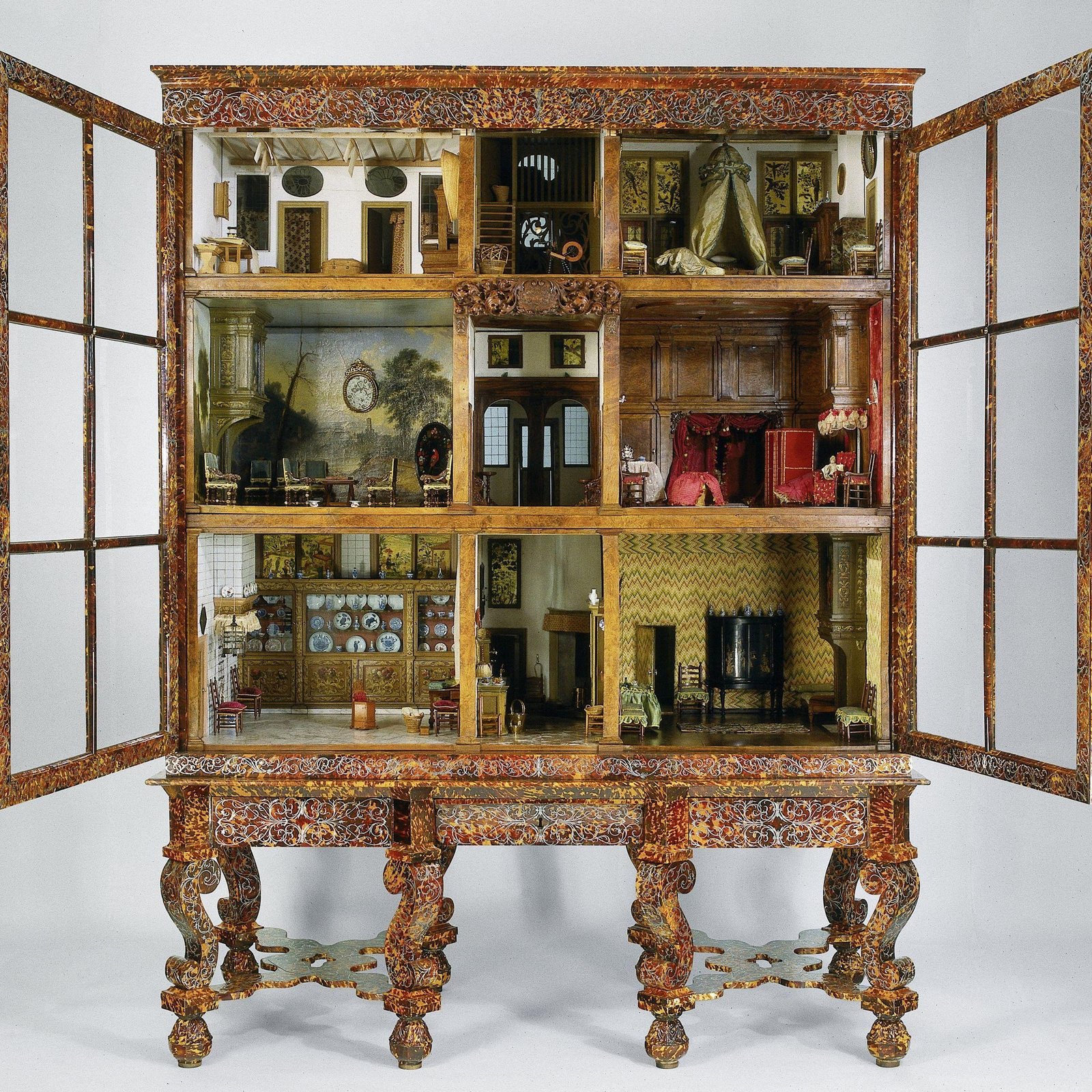 Historic Dutch dolls’ house displayed at the Rijksmuseum.