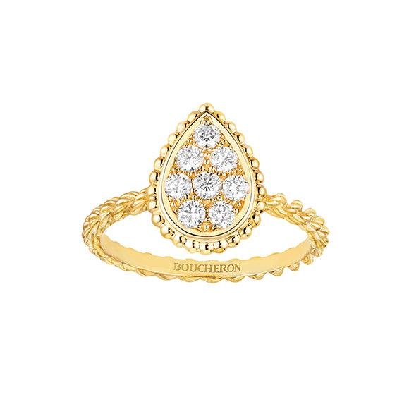 Boucheron Serpent Bohème diamond ring in yellow gold.