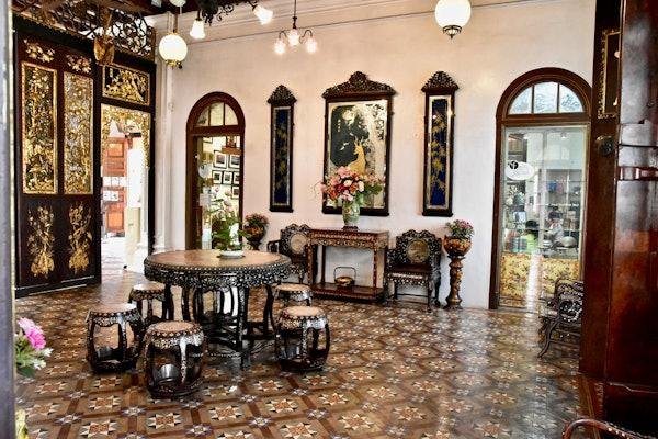 Ornate Peranakan collection displayed at The Intan.