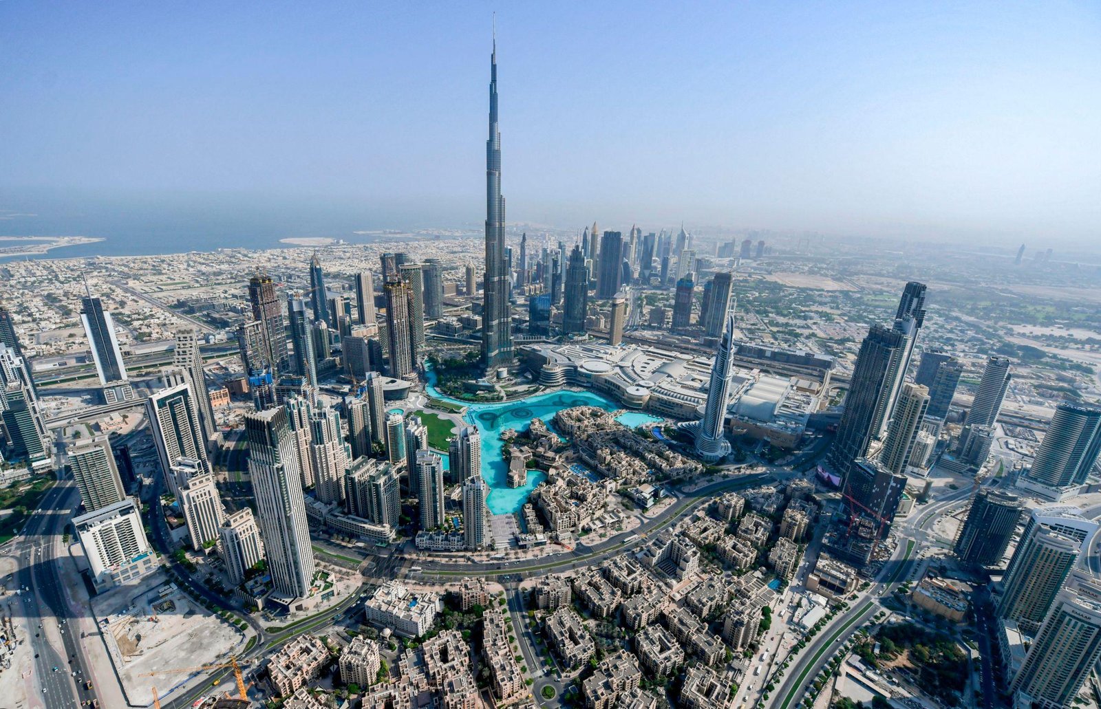 Burj Khalifa rising above Downtown Dubai.