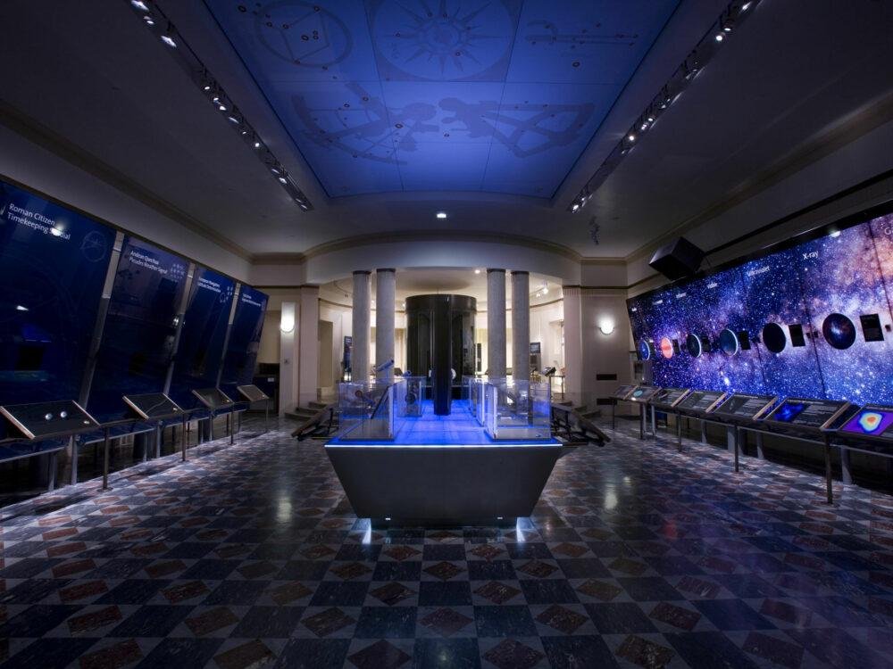 Astronomy exhibition inside Griffith Observatory.
