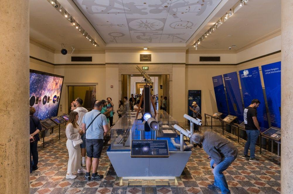 Families visiting the terraces at Griffith Observatory.