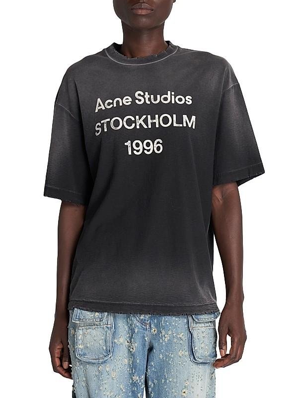 Model styling a faded Acne Studios Stockholm 1996 shirt.