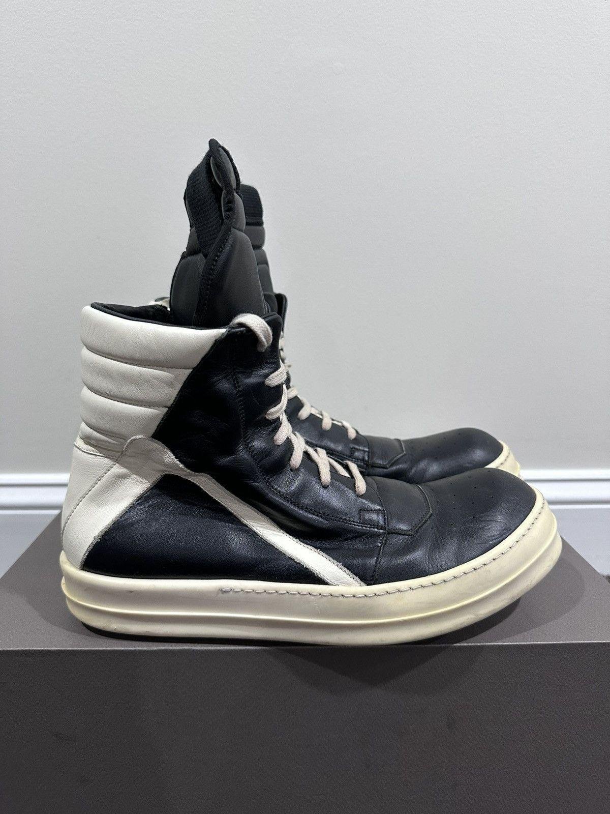 Archive Rick Owens sneakers showing the development of the Geobasket.