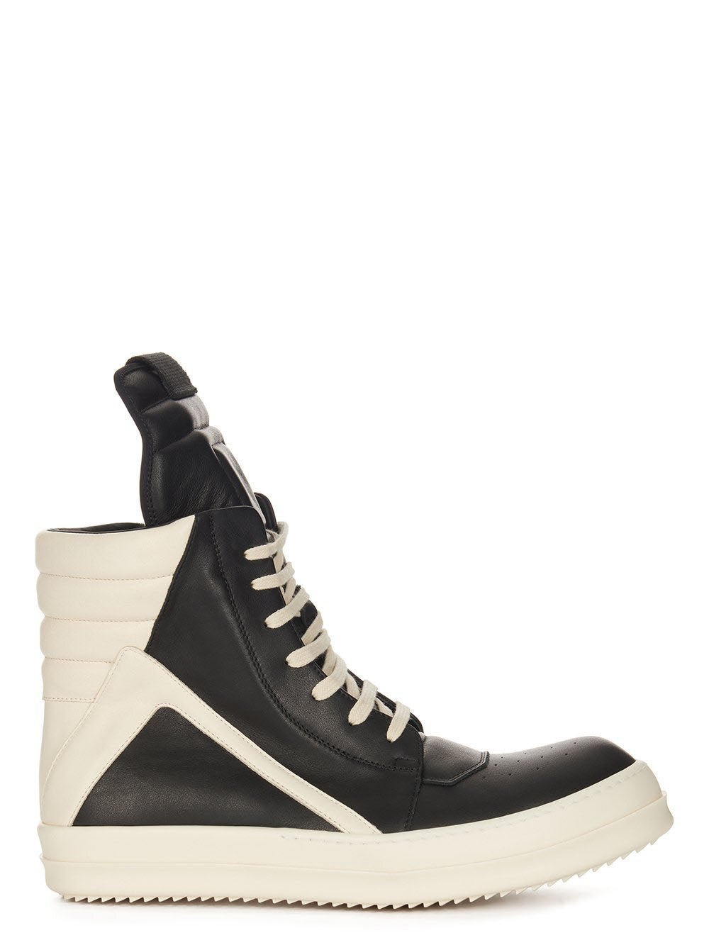 Geobasket In Black And Milk Leather