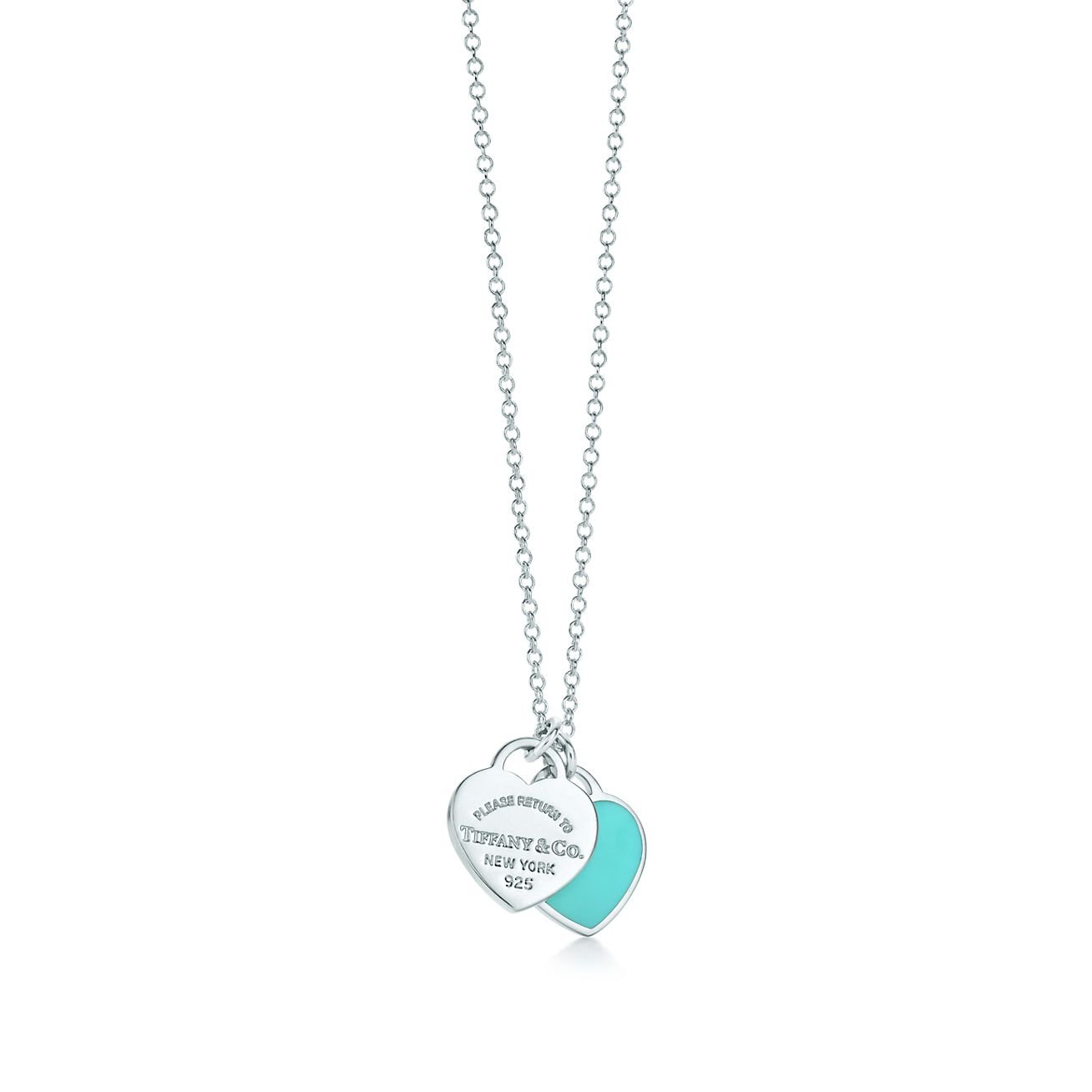 Return to Tiffany Mini Double Heart Tag Pendant