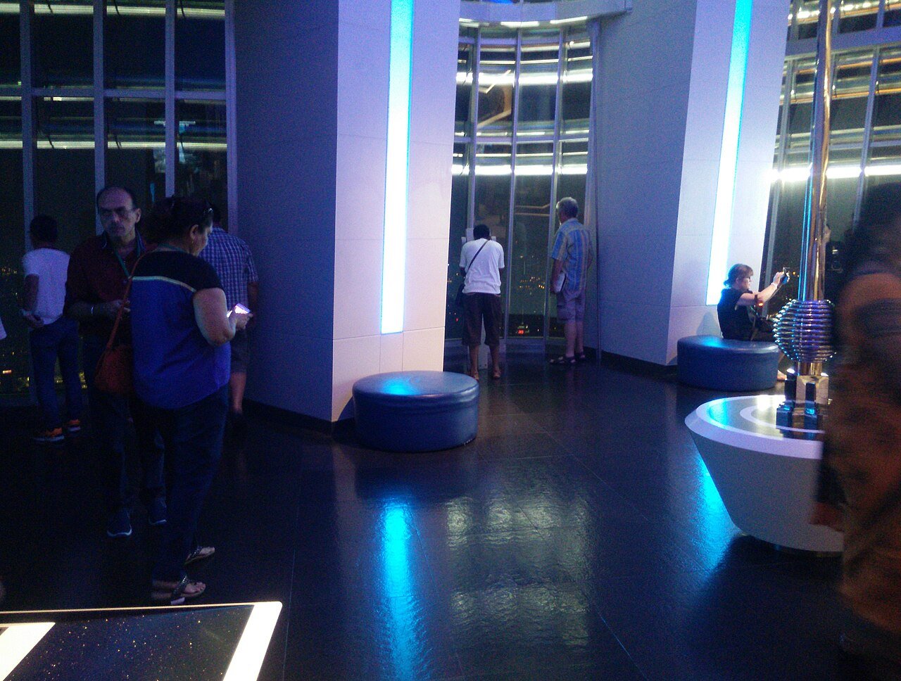 Visitors inside the Petronas Tower 2 observation deck on Level 86.