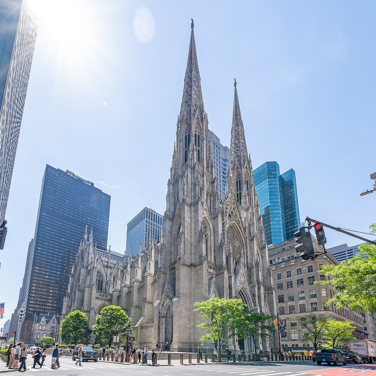 St. Patrick’s Cathedral and surrounding Midtown towers.