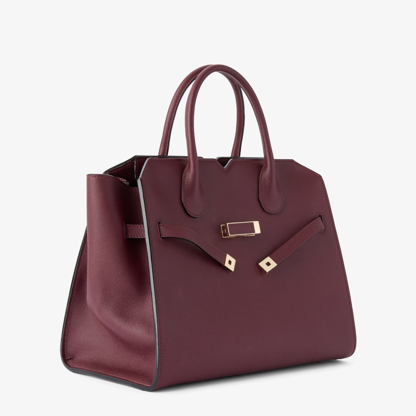 Claret Milano Medium showing its handles and substantial silhouette.