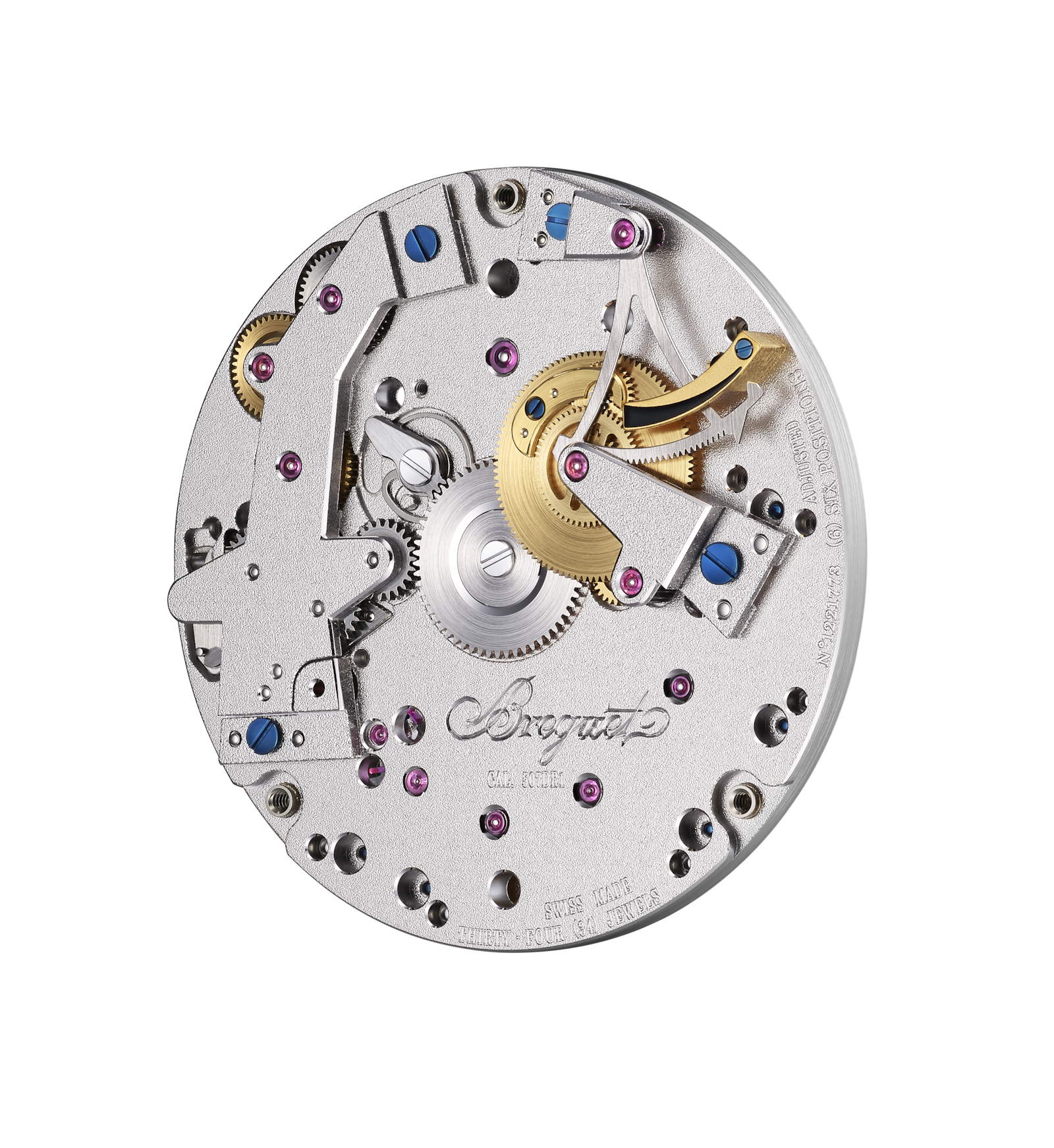 Breguet Tradition manually wound movement showing its mechanical architecture.