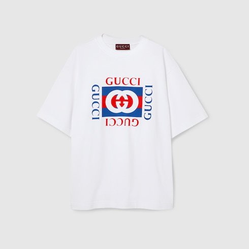 Gucci Cotton Jersey T-Shirt With Gucci Print