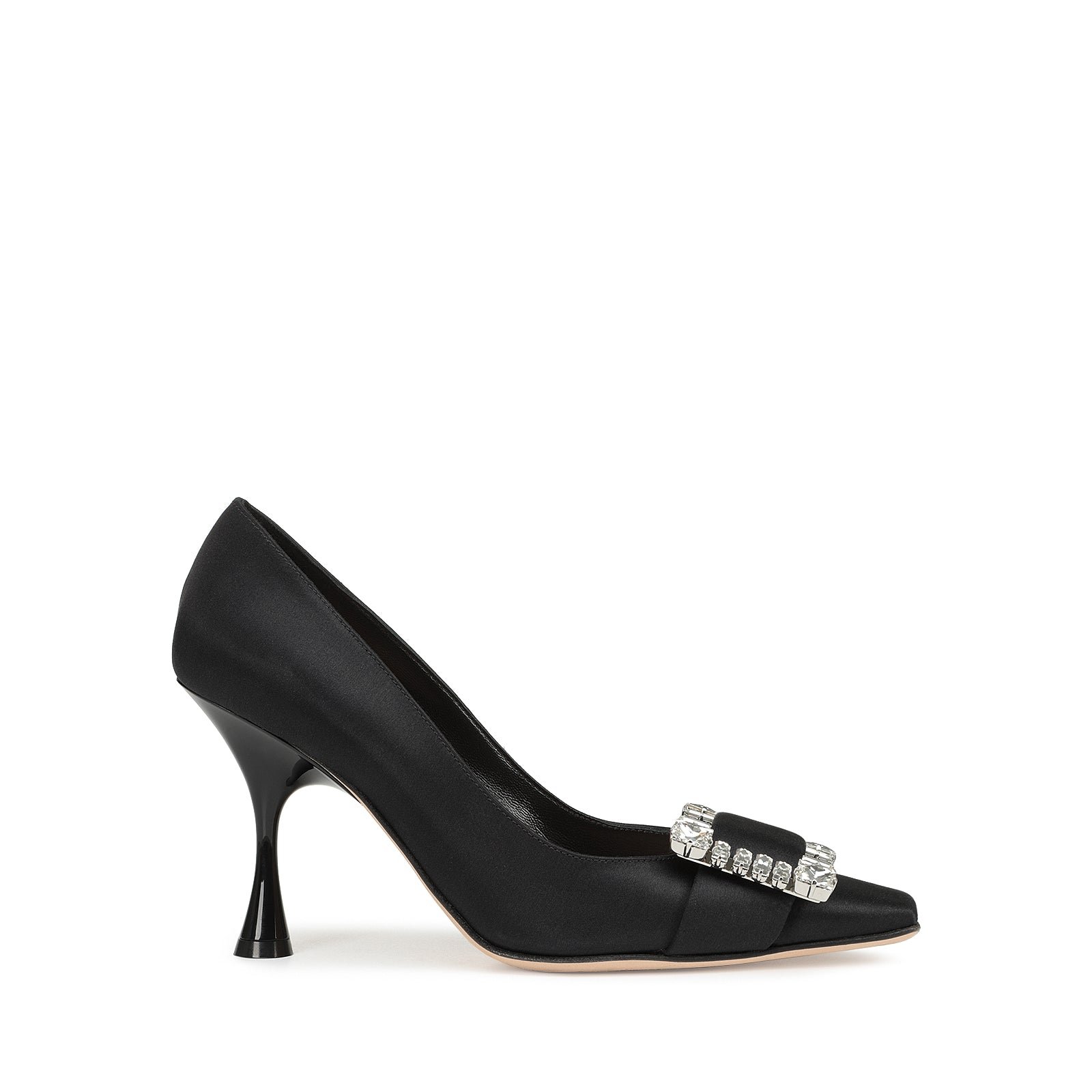 sr Twenty Black Satin Pump