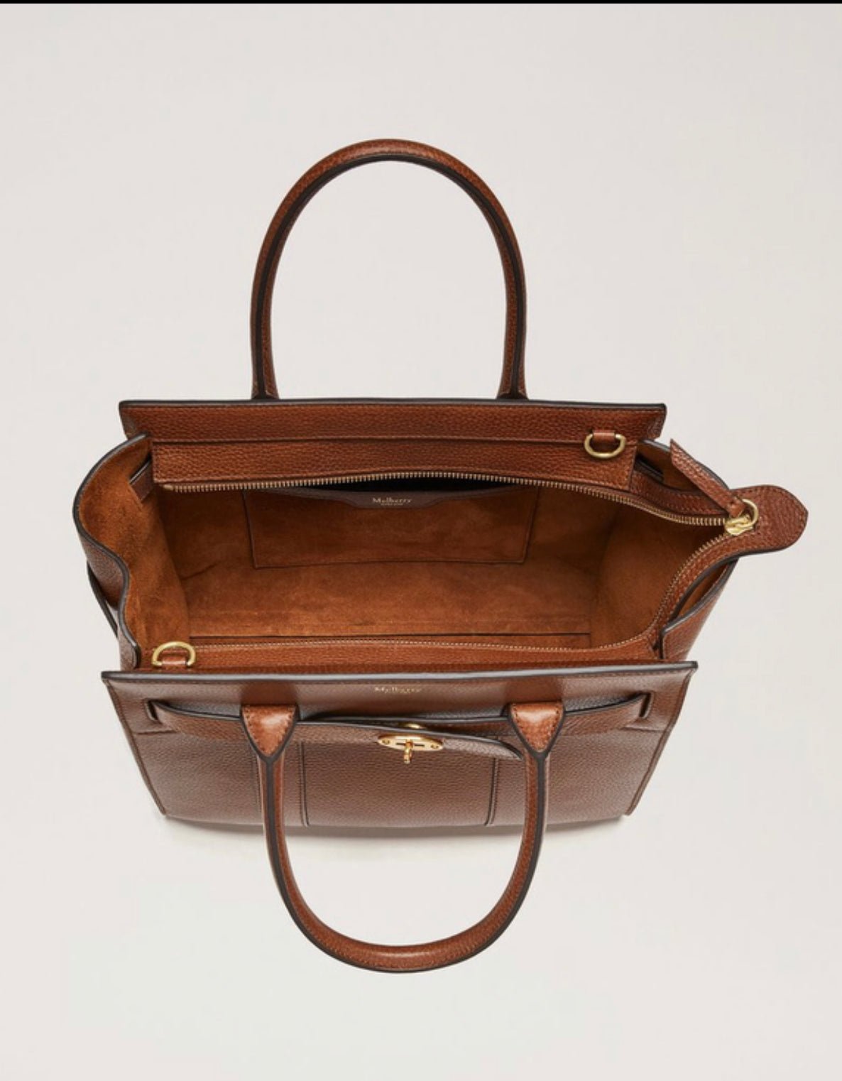 Small Zipped Bayswater shown open to reveal its capacity